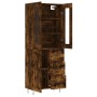 Aparador alto madera contrachapada roble ahumado 69,5x34x180 cm de , Aparadores - Ref: Foro24-3198694, Precio: 164,81 €, Desc...