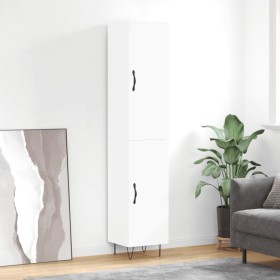 Tall white engineered wood display cabinet 34.5x34x180 cm by , Sideboards - Ref: Foro24-3198817, Price: 113,99 €, Discount: %