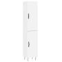 Tall white engineered wood display cabinet 34.5x34x180 cm by , Sideboards - Ref: Foro24-3198817, Price: 111,49 €, Discount: %