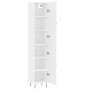 Tall white engineered wood display cabinet 34.5x34x180 cm by , Sideboards - Ref: Foro24-3198817, Price: 111,49 €, Discount: %