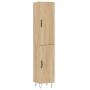 Aparador de madera contrachapada roble Sonoma 34,5x34x180 cm de , Aparadores - Ref: Foro24-3198820, Precio: 96,56 €, Descuent...