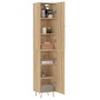 Aparador de madera contrachapada roble Sonoma 34,5x34x180 cm de , Aparadores - Ref: Foro24-3198820, Precio: 96,56 €, Descuent...