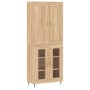 Aparador alto madera contrachapada color roble 69,5x34x180 cm de , Aparadores - Ref: Foro24-3199604, Precio: 141,65 €, Descue...