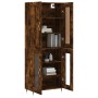 Tall smoked oak plywood highboard 69.5x34x180 cm by , Sideboards - Ref: Foro24-3199606, Price: 154,58 €, Discount: %