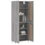 Aparador alto madera contrachapada gris sonoma 69,5x34x180 cm de , Aparadores - Ref: Foro24-3199671, Precio: 143,40 €, Descue...