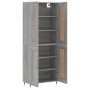 Aparador alto madera contrachapada gris sonoma 69,5x34x180 cm de , Aparadores - Ref: Foro24-3199671, Precio: 143,40 €, Descue...