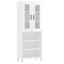 Tall white plywood sideboard 69.5x34x180 cm by , Sideboards - Ref: Foro24-3198753, Price: 139,25 €, Discount: %