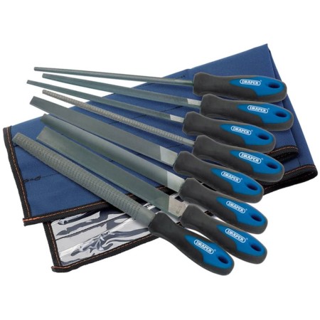 Draper Tools Set de escofinas y limas de ingeniería 8 uds 200 mm 44961 de Draper Tools, Limas para herramientas - Ref: Foro24...