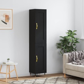 Black plywood sideboard 34.5x34x180 cm by , Sideboards - Ref: Foro24-3200434, Price: 98,28 €, Discount: %