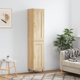 Oak Sonoma plywood sideboard 34.5x34x180 cm by , Sideboards - Ref: Foro24-3200436, Price: 99,47 €, Discount: %