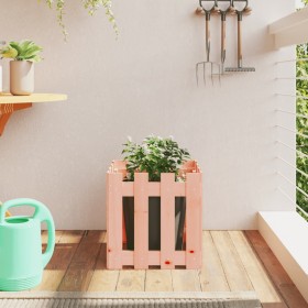 Planter with solid Douglas wood fence design 40x40x40 cm by , Pots and planters - Ref: Foro24-832450, Price: 23,99 €, Discoun...