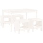 5-piece solid white pine garden dining set by , Garden sets - Ref: Foro24-3157716, Price: 282,26 €, Discount: %