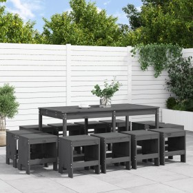 13-piece solid pine gray garden dining set by , Garden sets - Ref: Foro24-3157723, Price: 625,99 €, Discount: %