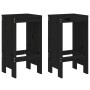 Garden table set and high stools 3 pieces black pine wood by , Garden sets - Ref: Foro24-3157737, Price: 207,10 €, Discount: %