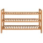 Shoe rack with 3 shelves solid oak wood 100x27x60 cm by vidaXL, Shoe racks and shoe organizers - Ref: Foro24-244209, Price: 9...