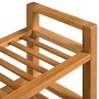 Shoe rack with 3 shelves solid oak wood 100x27x60 cm by vidaXL, Shoe racks and shoe organizers - Ref: Foro24-244209, Price: 9...