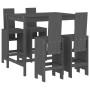 Garden set with table and high stools, 5 pieces, made of gray pine wood. by , Garden sets - Ref: Foro24-3157777, Price: 391,2...