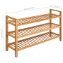 Shoe rack with 3 shelves solid oak wood 100x27x60 cm by vidaXL, Shoe racks and shoe organizers - Ref: Foro24-244209, Price: 9...