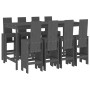 High table and stools garden set 9 pieces solid pine wood gray by , Garden sets - Ref: Foro24-3157789, Price: 790,84 €, Disco...