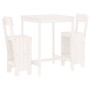 Set aus Tisch und hohen Gartenhockern 3 Stück Zirbenholz weiß von , Gartensets - Ref: Foro24-3157794, Preis: 222,62 €, Rabatt: %