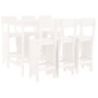 Garden table set and high stools 7 pieces white pine wood by , Garden sets - Ref: Foro24-3157812, Price: 544,60 €, Discount: %