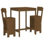 Garden table and 3-piece high stools set made of brown honey pine wood. by , Garden sets - Ref: Foro24-3157796, Price: 225,99...