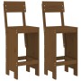 Garden table and 3-piece high stools set made of brown honey pine wood. by , Garden sets - Ref: Foro24-3157796, Price: 225,99...