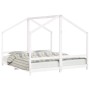 Bed frame for children made of white pine wood 2x(90x200) cm by , Cribs and beds for children - Ref: Foro24-3200590, Price: 2...