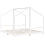 Estructura de cama para niños madera pino blanco 2x(90x200) cm de , Cunas y camas para niños - Ref: Foro24-3200590, Precio: 2...