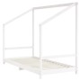 Estructura de cama para niños madera pino blanco 2x(90x200) cm de , Cunas y camas para niños - Ref: Foro24-3200590, Precio: 2...