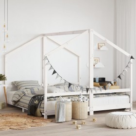 White pine wood children's bed frame 2x(90x190) cm by , Cribs and beds for children - Ref: Foro24-3200599, Price: 267,99 €, D...