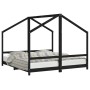 Estructura de cama de niños madera de pino negro 2x(90x190) cm de , Cunas y camas para niños - Ref: Foro24-3200600, Precio: 2...