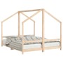 Estructura de cama infantil madera maciza de pino 2x(80x200) cm de , Cunas y camas para niños - Ref: Foro24-3200586, Precio: ...