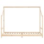 Solid pine wood children's bed frame 2x(80x200) cm by , Cribs and beds for children - Ref: Foro24-3200586, Price: 222,39 €, D...