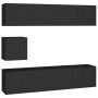 Set de muebles para TV 7 piezas madera contrachapada negro de , Muebles TV - Ref: Foro24-3188663, Precio: 262,99 €, Descuento: %