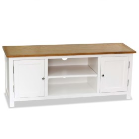 TV stand made of solid oak wood 120x35x48 cm by , TV Furniture - Ref: Foro24-247059, Price: 165,32 €, Discount: %