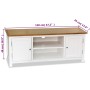 TV stand made of solid oak wood 120x35x48 cm by , TV Furniture - Ref: Foro24-247059, Price: 165,07 €, Discount: %