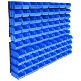 96 Piece Storage Box Kit with Blue Wall Panels by , Tool cabinets - Ref: Foro24-146282, Price: 80,99 €, Discount: %