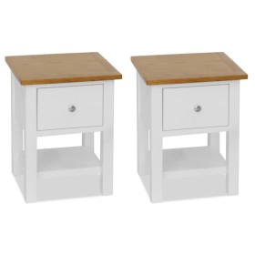 Mesitas de noche 2 unidades madera maciza de roble 36x30x47 cm de , Mesitas de noche - Ref: Foro24-3053418, Precio: 182,99 €,...