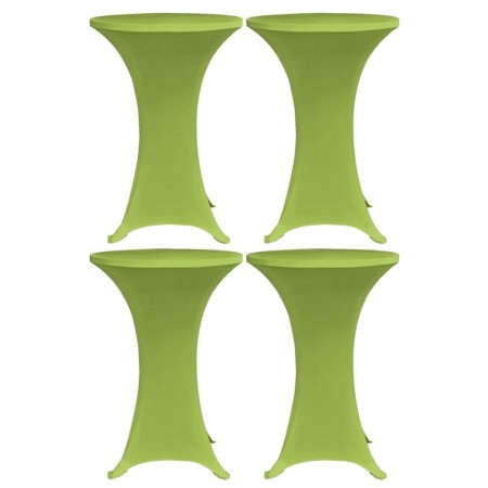 Elastic table cover 4 units 80 cm green by , Covers - Ref: Foro24-279089, Price: 42,63 €, Discount: %