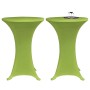 Elastic table cover 4 units 80 cm green by , Covers - Ref: Foro24-279089, Price: 42,63 €, Discount: %