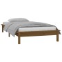 Honey brown solid wood single bed frame 75x190 cm by , Beds and slatted bases - Ref: Foro24-820634, Price: 77,99 €, Discount: %