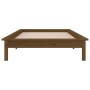 Honey brown solid wood single bed frame 75x190 cm by , Beds and slatted bases - Ref: Foro24-820634, Price: 77,99 €, Discount: %