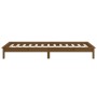 Estructura cama individual madera maciza marrón miel 75x190 cm de , Camas y somieres - Ref: Foro24-820634, Precio: 77,88 €, D...