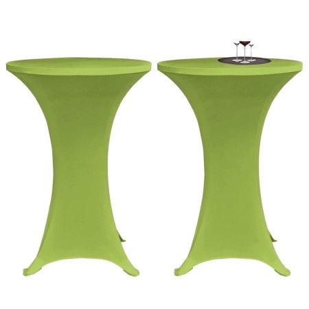 Elastic table cover 2 units 60 cm green by , Covers - Ref: Foro24-131431, Price: 23,96 €, Discount: %