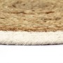 Round placemat 6 pcs jute natural plain cotton 38 cm by , Placemats - Ref: Foro24-133855, Price: 28,16 €, Discount: %