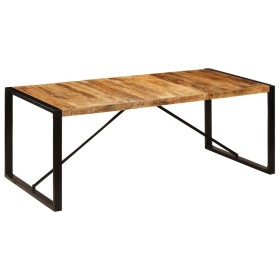 Solid mango wood dining table 200x100x75 cm by , Kitchen and dining tables - Ref: Foro24-247411, Price: 377,99 €, Discount: %