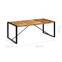 Solid mango wood dining table 200x100x75 cm by , Kitchen and dining tables - Ref: Foro24-247411, Price: 377,31 €, Discount: %