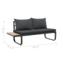 2-teilige Ecksofagarnitur mit WPC-Aluminiumkissen von , Outdoor-Sofas - Ref: Foro24-44704, Preis: 398,99 €, Rabatt: %