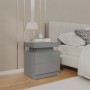 Gray engineered wood bedside table 45x35x52 cm by vidaXL, Nightstands - Ref: Foro24-326851, Price: 104,25 €, Discount: %